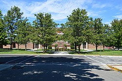 College Corner Union Elementary School; Indiana is on the left, and Ohio on the right