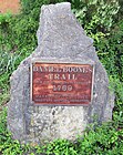 Daniel Boone trail marker on Forge Creek Road (Hwy 167), Mountain City