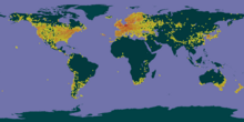 A map showing the global distribution of Eristalis species, where darker red hexagons mean there's a higher abundance of observations