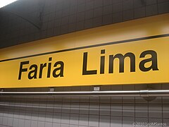 Estación Faria Lima - Identificación Visual