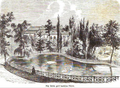 Zeichnung von Schloss und Park (1860)