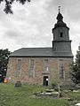 Kirche mit Ausstattung, Kirchhof, Einfriedung und Treppe