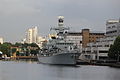 HMS Northumberland (F238) docked at West India South Dock, September 2013