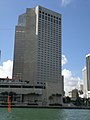 The Hotel Intercontinental in downtown Miami as seen from on the Miami River.