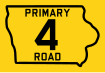 Primary Road No. 4 marker