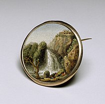 Micromosaic brooch