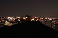 View from Koteshwor Mahadesthan on Tihar festival