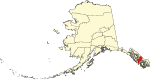 State map highlighting Petersburg Borough