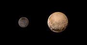 新視野號拍攝的冥王星和卡戎。 （2015年7月11日）