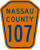 County Route 107 marker