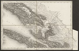 Prvi poznati zemljovid, djelo Vincenza Coronellija iz 1694.