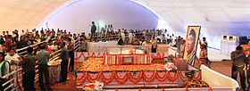 Hazarika lying in repose in Judge field, Guwahati