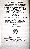 Титульный лист первого издания «Philosophia botanica»