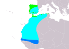 Aire de répartition du Pouillot ibérique