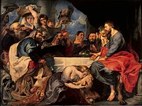 Feast in the House of Simon the Pharisee by Rubens, c. 1618, State Hermitage Museum, Russia