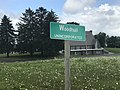 Sign showing Woodhull, Wisconsin