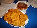 Sopaipillas, in background with chancaca