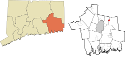 Jewett City's location within the Southeastern Connecticut Planning Region and the state of Connecticut