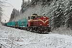 A freight train in Varkaus, Finland, in 2008