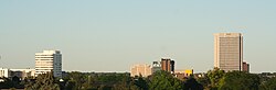 View of the business district alongside Big Beaver Road