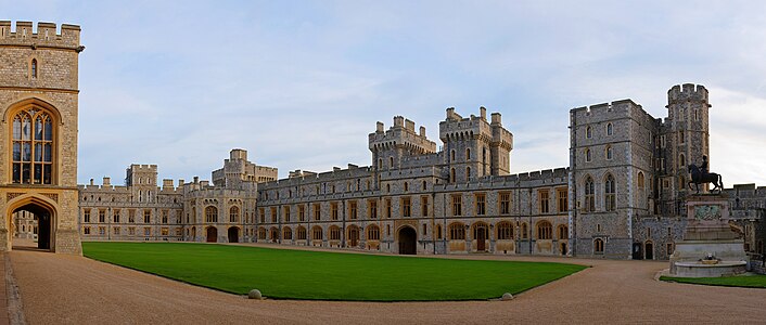 Upper Ward of Windsor Castle, by Diliff