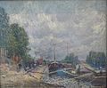 Sisley: The Barges at Billancourt (1877), Hermitage Museum