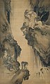 Waterfall and monkeys, Shibata Zeshin, 1872
