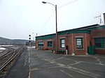 The current Amtrak platform at Bellows Falls station in 2015