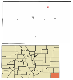 Location of Two Buttes in Baca County, Colorado.