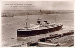 Le Britannic dans le port de Liverpool au début de sa carrière.