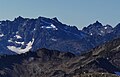 Cadet Peak (left) and Foggy Peak (right) viewed from northeast.