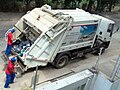 Rear loading garbage truck