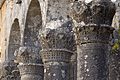 Corinthian type column capitals on the south side of Cambazlı Church