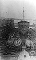 US Navy submarines in dry dock Dewey, c. 1912
