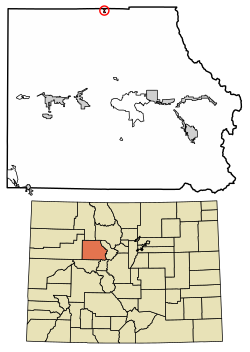 Location of the McCoy CDP in Eagle County, Colorado.