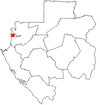 Location of Point Denis in Gabon