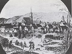 Grünstadt um 1800 (Tellerbild)