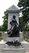 The Haymarket Martyrs' Monument at the Forest Home Cemetery in Forest Park, Illinois
