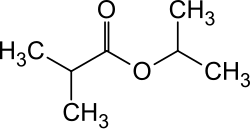 Strukturformel von Isobuttersäureisopropylester