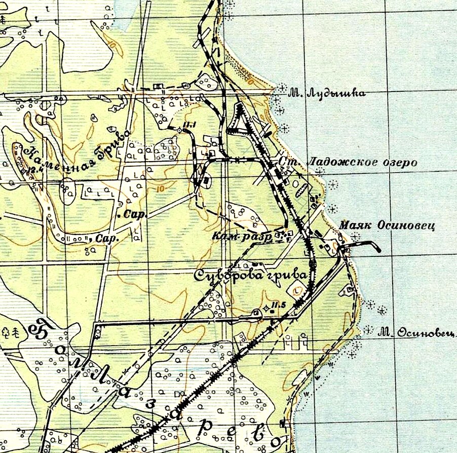 Станция Ладожское Озеро на карте 1931 года