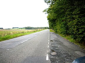 Long straight on the A697 trunk road in Berwickshire - geograph.org.uk - 938737.jpg