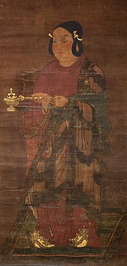Silk painting of Shōtoku at age sixteen, Nanboku-chō Period, 14th century
