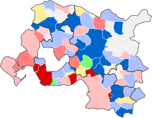 Carte des étiquettes politiques des maires de la métropole