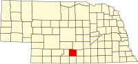 フェルプス郡の位置を示したネブラスカ州の地図