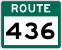 Route 436 marker