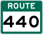Route 440 marker