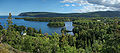 Panorama depuis le belvédère du lac Freshwater, Acadie.