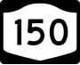 New York State Route 150 marker