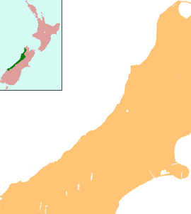 Map showing the location of Franz Josef Glacier / Kā Roimata o Hine Hukatere