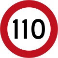 (R1-1.2) 110 km/h speed limit